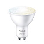 Bec LED inteligent WiZ Connected Whites, Wi-Fi, GU10, 4.9W (50W), 345 lm, temperatura lumina reglabila (2700K-6500K), compatibil Google Assistant/Alexa/Siri, clasa energetica F