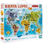 Puzzle harta lumii 168 piese 98x68 cm Mimorello