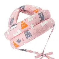 Casca protectie copii 6-36 luni, bumbac plus spuma, ajustabila, 65grame, roz, GAGET