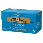 Set 5 x Ceai Twinings Negru cu Aroma Citrice, Lady Grey, 25 x 2 g