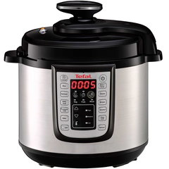 Oala sub presiune electrica Tefal One Pot CY505EE0, 1200W, 5.8L, 25 de programe, functie pastrare la cald, temperatura - timp ajustabile (Negru/Argintiu), Tefal