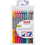 Carioci si linere Herlitz my.pen 2in1, set 10 culori, cu 2 varfuri