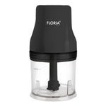 Tocator legume-fructe (chopper) FLORIA ZLN3035, putere 200W, capacitate vas 500 ml, cutit inox, negru