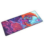 Mousepad gaming mare, suprafata neteda, margine cusuta, multicolor, 80x30cm