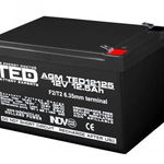 Acumulator 12V, PL 12 AH, AGM VRLA 12V 12,05A, TED12125