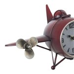 Ceas de masa metal rosu model Avion 36 cm x 19 cm x 16 h