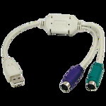 Adaptor, Logilink, USB/2xPS/2, Multicolor