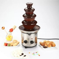 Fantana de ciocolata, Fondue, 4 cascade, 170w, 1l, inox, OEM
