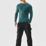 Lenjerie termoactivă fără cusături (bluză) pentru bărbați - verde marin, 4F Sportswear