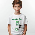 Tricou alb pentru pasionatii de fotbal din bumbac ABS21234