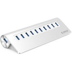 Hub USB Orico M3H10-V1-EU-SV V1 Aluminiu 10x USB 3.0 Argintiu