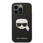 Husa de protectie Karl Lagerfeld PU Saffiano Karl Head pentru iPhone 14 Pro, Negru