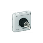 Key operated switch Plexo IP55 - 3 A 250 V~-2 positions ''O-I''-modular-gri, Legrand