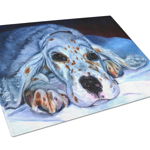 Caroline`s Treasures Carolines Comorile 7330LCB engleză Setter Pup sticla de tăiere Bord mare Multicolore 12H x 16W, 