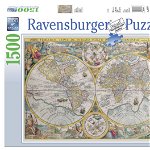 Puzzle copii si adulti Harta Istorica 1500 piese Ravensburger, Ravensburger