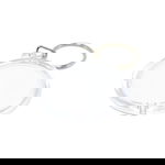 Breloc rotund transparent inserție foto 4,7cm, 