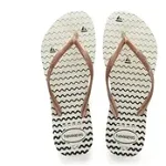 Slapi Havaianas, Slim Ocean White, alb/gri, 41-42, lungima talpa 27 cm
