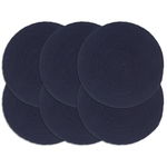 vidaXL Naproane, 6 buc., bleumarin, 38 cm, bumbac, rotund