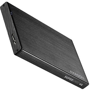 Rack extern Axagon EE25-XA6, USB 3.0, compatibil 2.5 inch SATA HDD/SSD, 6 Gbit/s, Aluminiu, Negru, Axagon