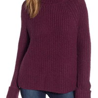 Imbracaminte Femei BP Cozy Turtleneck Sweater Purple Potent