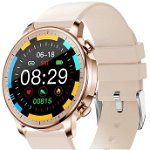Ceas Smartwatch XK Fitness V23 cu Display 1.3 inch, Monitorizare sanatate, Calorii, Pasi, Auriu