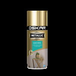 Vopsea spray Oskar Metallic Effect, auriu, lucios, interior/exterior, 400 ml, Oskar