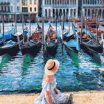Set Pictura pe numere Acuarello 40X50 cm - Vedere din Venetia, Acuarello