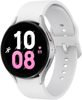 Smartwatch Samsung Galaxy Watch 5 SM-R915 4G LTE, Procesor Exynos W920, ecran 1.4inch, 1.5GB RAM, 16GB Flash, Bluetooth 5.2, Carcasa Aluminiu, 44mm, Bratara silicon, Waterproof 5ATM (Argintiu), Samsung