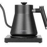 Fierbator electric ECG Forza 8000 Pour over Nero, 1200 W, 1 litru, otel inoxidabil, negru mat