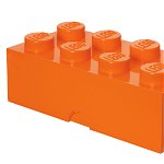 Cutie depozitare Lego 2x4 portocaliu 