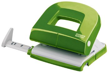Perforator de birou, pentru maxim 16 coli, verde, NOVUS E216 Fresh, NOVUS