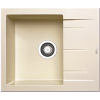 Chiuveta Pyramis ALAZIA 1B 1D 59x50cm reversibila adancime 20cm montare pe blat Pyragranite industrial grey