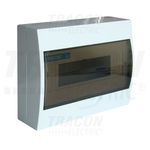 Cutie de distributie pe tencuiala, usa fumurie, bareta N/PE EDFK-12/1 1×12 modul, IP40, (H×W×D=205×260×75mm), Tracon