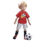 Păpușă Kruselings Michael în echipament de fotbal (23 cm)