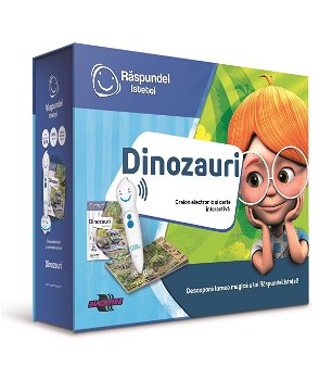 Pachet creion si carte interactiva Dinozauri, Raspundel Istetel