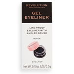 MAKEUP REVOLUTION GEL EYELINER POT WITH BRUSH BLACK 3 GR, Makeup Revolution