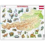 Puzzle Larsen - Map Of Austria (Deutsch), 72 piese (K93-DE), Larsen