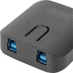 Adaptor USB Digitus Switch USB 3.0 Super Speed 5 Gbps, 2 PC - 1 dispozitiv, autoalimentat, Digitus