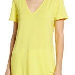 Imbracaminte Femei Halogen supsup V-Neck Tunic T-Shirt Yellow Lilium