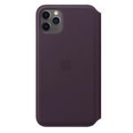 Husa de protectie Apple pentru iPhone 11 Pro Max, Piele, Aubergine