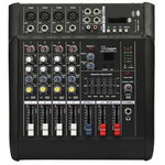 Mixer amplificat audio KlaussTech, 4 canale, Consola DJ , Afisaj digital, USB, KlaussTech