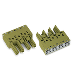 Socket; 4-pole; Cod. B; 4,00 mm²; light green, Wago