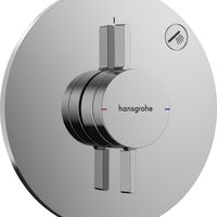 Baterie dus Hansgrohe DuoTurn S cu montaj incastrat  necesita corp ingropat  crom, Hansgrohe