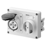 Priza industriala cu interblocaj - WITHOUT BOTTOM - WITHOUT FUSE-HOLDER BASE - 3P+N+E 16A 480-500V - 50/60HZ 7H - IP44, Gewiss