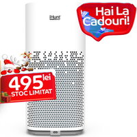 Purificator aer iHunt Air Purifier Smart 400 m3/h Filtru true HEPA Wi-Fi Alb