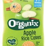 Rondele din orez expandat cu mere, +7 luni, eco-bio, 50g - Organix, Organix