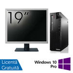 Pachet Calculator Lenovo ThinkCentre M82 SFF, Intel Celeron G1610 2.60GHz, 8GB DDR3, 500GB SATA + Monitor 19 Inch + Windows 10 Pro