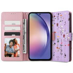 Husa TECH-PROTECT Wallet compatibila cu Samsung Galaxy A54 5G Garden Violet, TECH-PROTECT