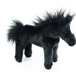 Jucărie din pluș - Cal negru, 28 cm