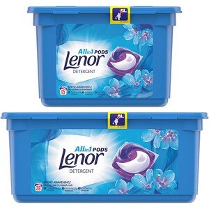 Pachet Promo Detergent capsule LENOR All in One PODS Spring Awakening 28 spalari + 15 spalari
